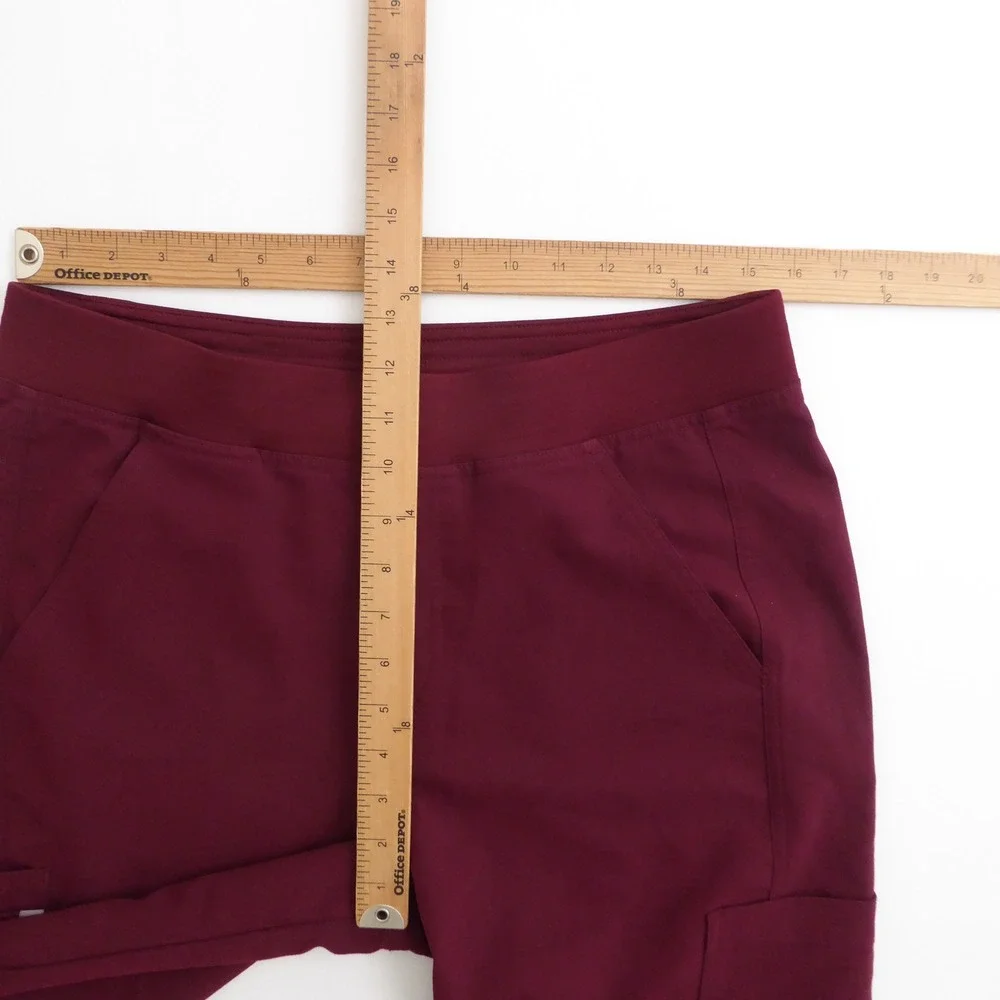 FIGS T2001 Axim Cargo Scrubs Mens Pants Burgundy Red Medium